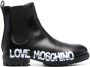 Love Moschino logo-print ankle boots Black - Thumbnail 1