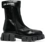 Love Moschino logo-print calf-length 50mm boots Black - Thumbnail 1
