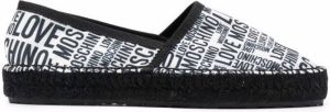 Love Moschino logo print espadrilles Black