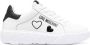 Love Moschino logo-print faux-leather sneakers White - Thumbnail 1