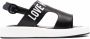 Love Moschino logo-print open-toe sandals Black - Thumbnail 1