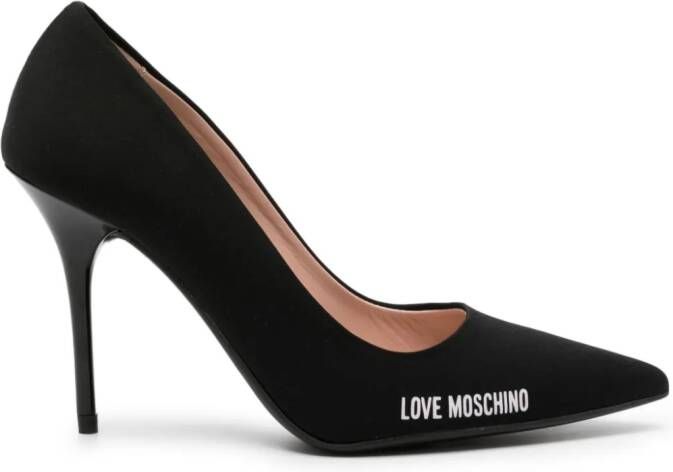 Love Moschino logo-print pumps Black