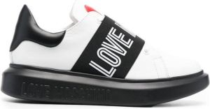 Love Moschino logo-print slip-on sneakers White