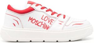 Love Moschino logo-print sneakers White