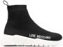 Love Moschino logo-print sock-style sneakers Black - Thumbnail 1