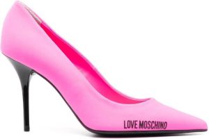 Love Moschino logo-printed pumps Pink