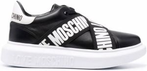 Love Moschino logo slip-on sneakers Black