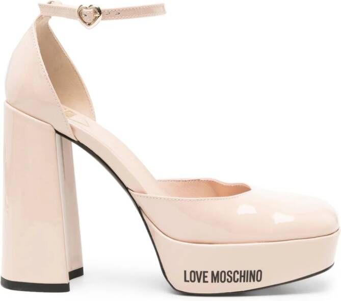 Love Moschino logo-sole 125mm platform pumps Pink