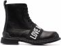 Love Moschino logo-strap ankle boots Black - Thumbnail 1