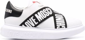 Love Moschino logo-strap chunky sneakers White