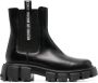 Love Moschino logo-tape leather boots Black - Thumbnail 1