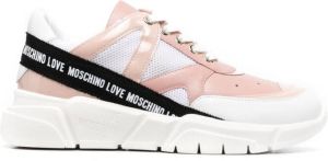 Love Moschino logo-tape trainers Pink