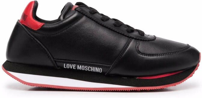 Love Moschino low-top lace-up sneakers Black