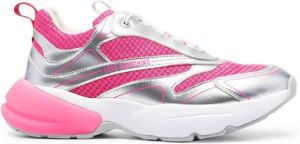 Love Moschino mesh-panelled low-top sneakers Pink