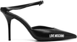 Love Moschino point-toe leather pumps Black
