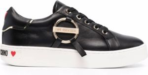 Love Moschino ring detail low-top sneakers Black