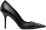 Love Moschino stud-embellished 100mm leather pumps Black - Thumbnail 1