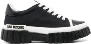Love Moschino two-tone lace-up sneakers Black
