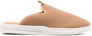 Lusso waffle-knit slippers Brown