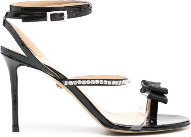 MACH & MACH 90mm crystal-embellished sandals Black
