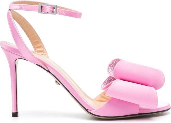 MACH & MACH 95mm bow-satin sandals Pink
