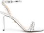 MACH & MACH Audrey 95mm crystal-embellished sandals Silver - Thumbnail 1