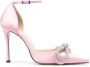 MACH & MACH bow-detail heeled satin pumps Pink - Thumbnail 1
