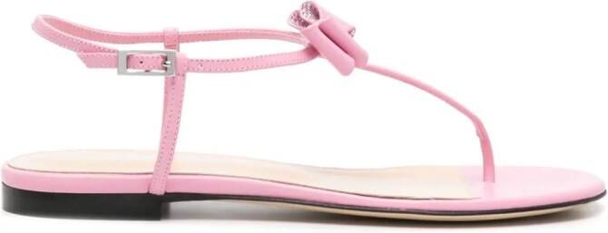 MACH & MACH bow-detail thong-strap sandals Pink