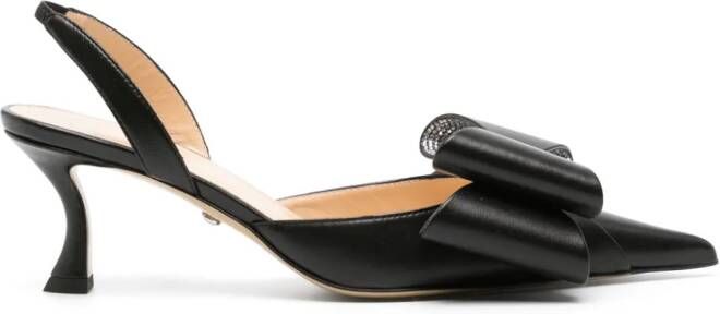 MACH & MACH bow slingback pumps Black