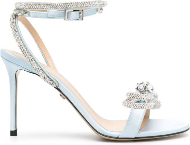 MACH & MACH crystal-embellished 100mm sandals Blue