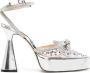 MACH & MACH crystal-embellished bow-detail pumps Silver - Thumbnail 1