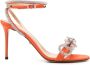 MACH & MACH Double Bow 95mm crystal-embellished sandals Orange - Thumbnail 1