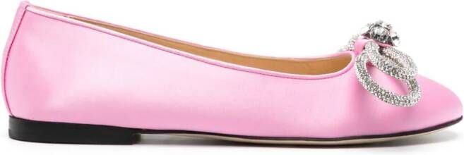 MACH & MACH Double Bow ballerina shoes Pink