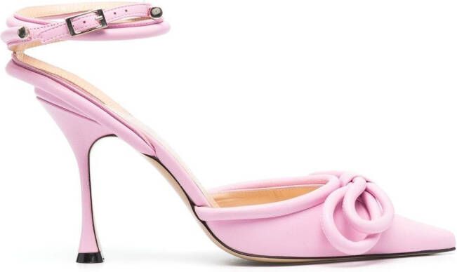 MACH & MACH Double Bow ankle-strap sandals Pink