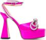 MACH & MACH satin platform 130mm sandals Pink - Thumbnail 1