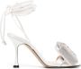 MACH & MACH Nicole bow crystal-embellished sandals Silver - Thumbnail 1