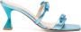 Madison.Maison 80mm metallic bow-detail sandals Blue - Thumbnail 1