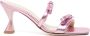 Madison.Maison 80mm metallic bow-detail sandals Pink - Thumbnail 1