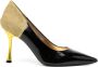 Madison.Maison Alena Black Gold High Heel Pump 65mm - Thumbnail 1