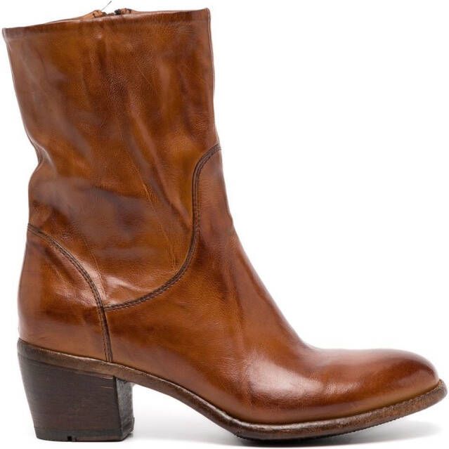 Madison.Maison ankle-length side-zip boots Brown