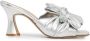 Madison.Maison bow-detail mules Silver - Thumbnail 1