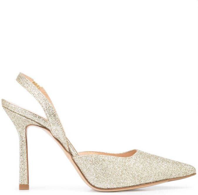 Madison.Maison Chanel glitter pumps Gold