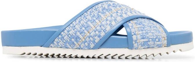 Madison.Maison crossover strap sandals Blue