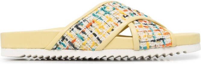 Madison.Maison crossover strap sandals Yellow