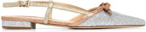 Madison.Maison glitter-detail ballerina shoes Silver
