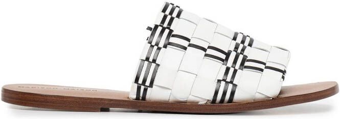 Madison.Maison interwoven leather sandals White