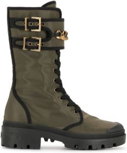 Madison.Maison lace-up mid-calf boots Green