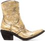 Madison.Maison laminated leather ankle boots Gold - Thumbnail 1