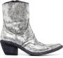 Madison.Maison laminated leather ankle boots Silver - Thumbnail 1