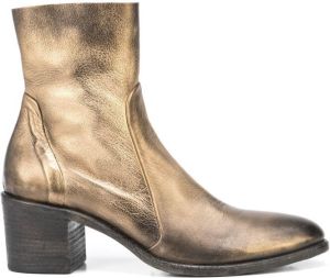 Madison.Maison metallic-effect ankle boots GOLD